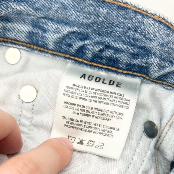 Agolde Criss Cross Waist Upsized Jean in Suburbia - Picture 8 of 10